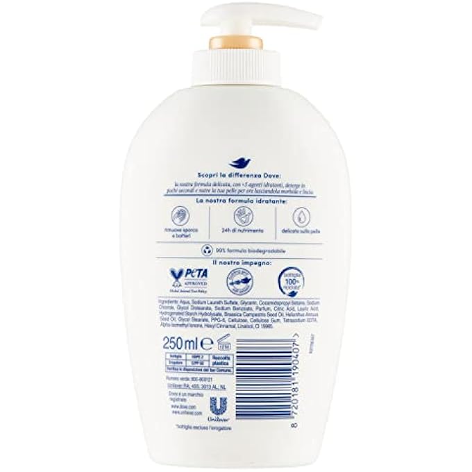 Dove , LIQUID HAND SOAP, MOISTURISING HAND SOAP, PRECIOUS SILK, EFFECTIVELY REMOVES DIRT AND BACTERIA, WITH +5 MOISTURISING AGENTS, FORMULA 99% BIODEGRADABLE, 6 - Image 3